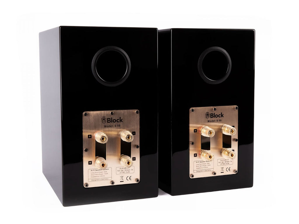 Block S-50 Paar - Schwarz Hochglanz